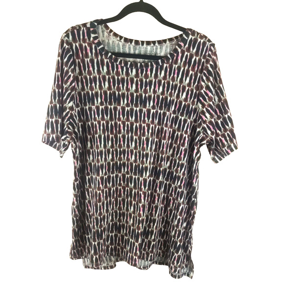 Lane Bryant Women's T Shirt Size 18/20 Brown Black Gray Short Sleeve - Picture 1 of 4